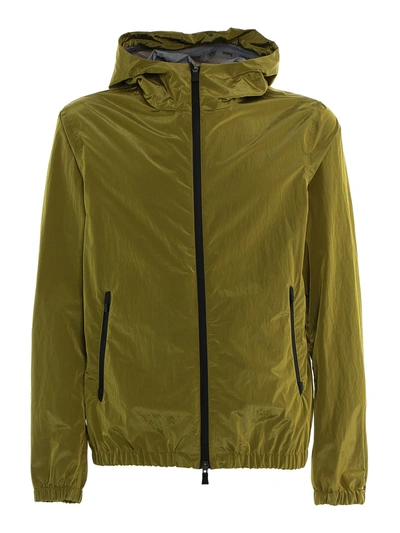 Shop Herno Tech Fabric Jacket In Dark Yellow