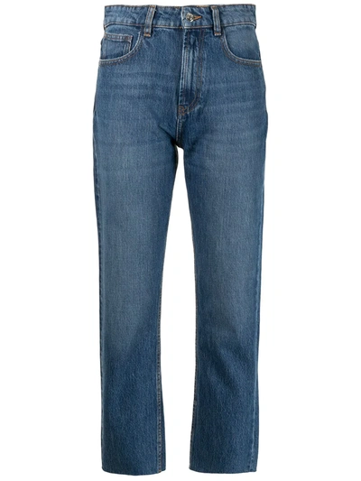 Shop Iro High-rise Cropped Jeans In Blue