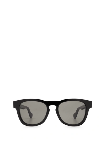 Shop Moncler Ml0098 Shiny Black Sunglasses