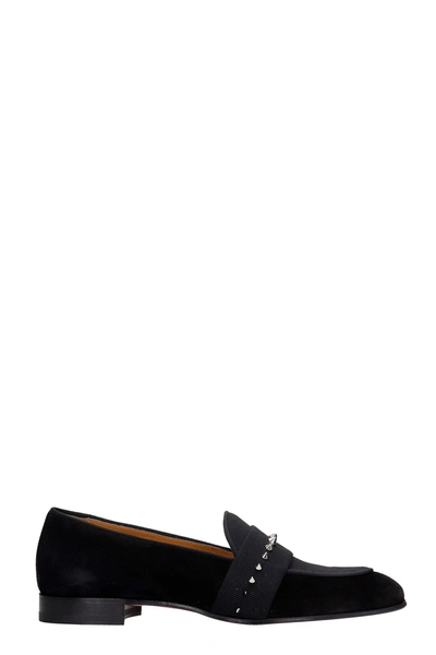 Shop Christian Louboutin Nit Night Loafers In Black Suede