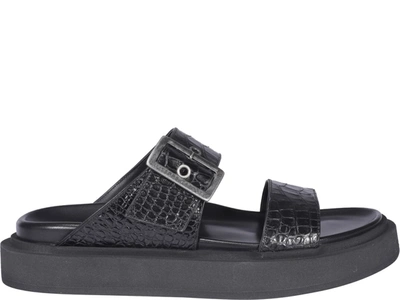 Shop Giuseppe Zanotti Livio Slide Sandals In Black