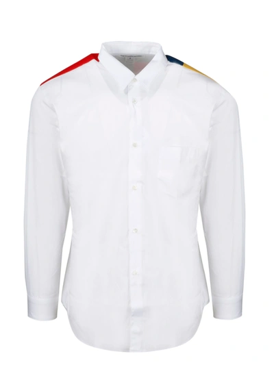 Shop Comme Des Garçons Shirt Patchwork Shirt In White