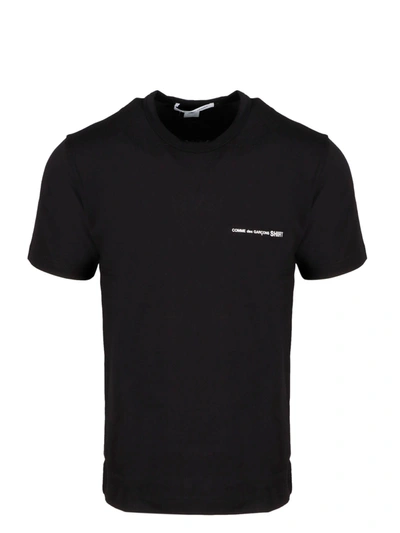 Shop Comme Des Garçons Shirt Logo T-shirt In Black