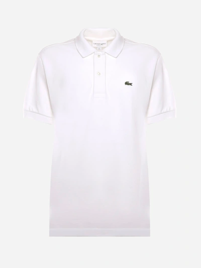 Shop Lacoste Classic Cut Petit Piqué Polo Shirt In White