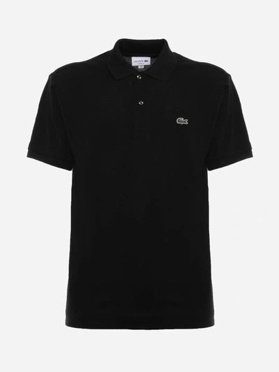 Shop Lacoste Classic Cut Petit Piqué Polo Shirt In Black