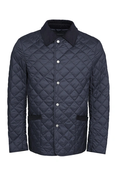 Shop Add Snap Button Fastening Down Jacket In Blue