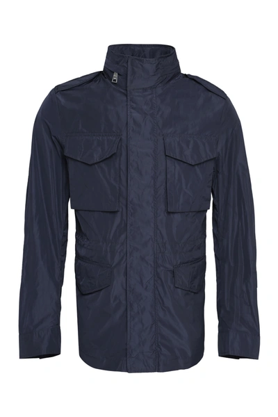 Shop Add Techno Fabric Raincoat In Blue