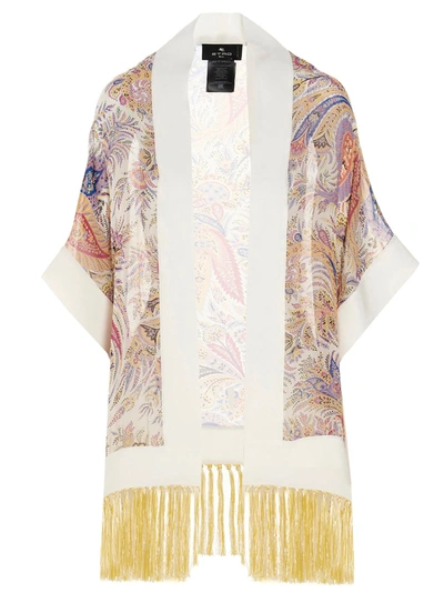 Shop Etro Kesa Poncho In Multicolor