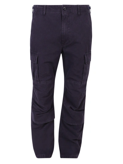 Shop Balenciaga Cargo Trousers In Blue