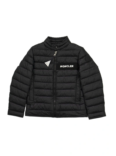 Shop Moncler Nasses - Down Jacket With Logo In Black