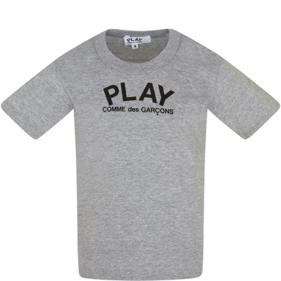 Shop Comme Des Garçons Play Grey T-shirt For Kids