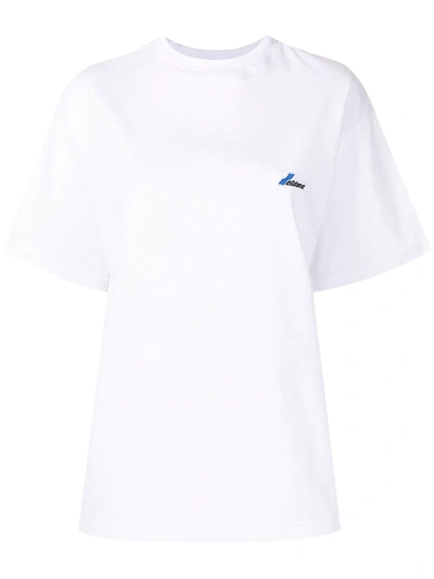 Shop We11 Done Logo-patch Short-sleeve T-shirt In White