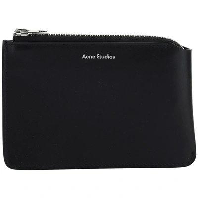 Shop Acne Studios Men's Wallet Genuine Leather Coin Case Holder Purse Card In Black