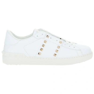 Shop Valentino Men's Shoes Leather Trainers Sneakers Rockstud In White