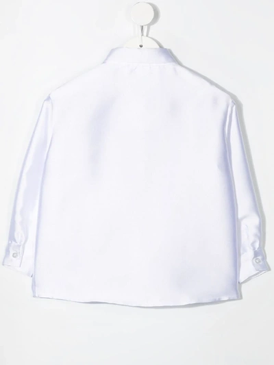 Shop Caroline Bosmans Ruffle-embellished Poplin Shirt In White