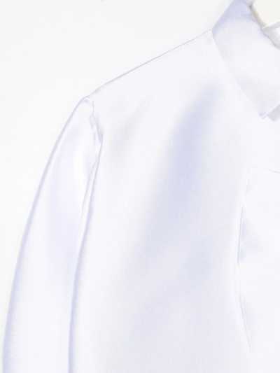 Shop Caroline Bosmans Ruffle-embellished Poplin Shirt In White