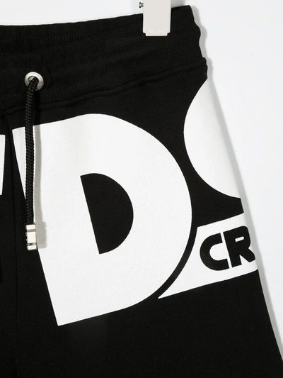 Shop Gcds Spread Logo Print Shorts In Black