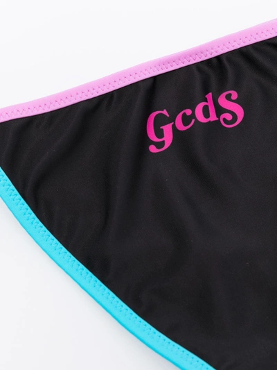 Shop Gcds Logo-print Triangle Bikini Set In Black