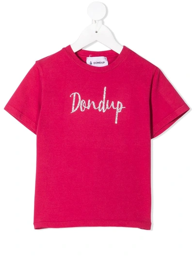 Shop Dondup Logo Print T-shirt In Pink