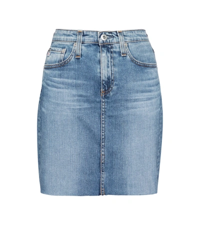 Shop Ag The Erin Denim Miniskirt In Blue