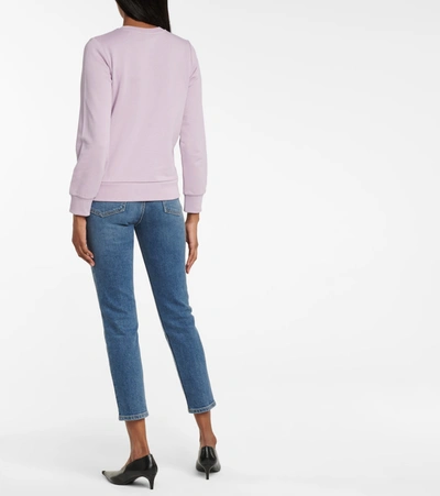Shop A.p.c. Viva Cotton Jersey Sweatshirt In Purple