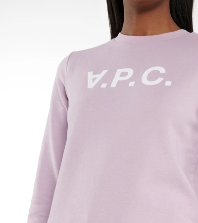 Shop Apc Viva Cotton Jersey Sweatshirt In Purple