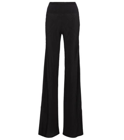 Shop Rick Owens High-rise Wide-leg Pants In Black