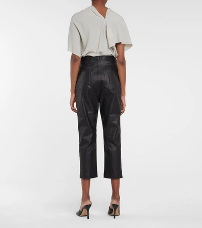 Shop Rick Owens Drkshdw Lacquered Cropped Jeans In Black