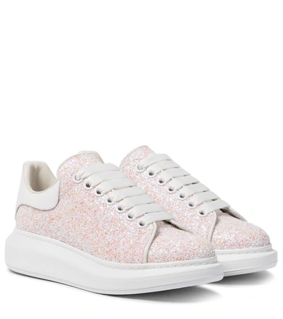 Alexander Mcqueen Pink & White Glitter Oversized Sneakers | ModeSens