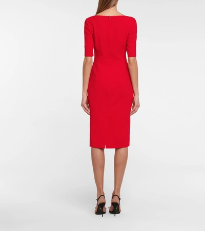 Shop Dolce & Gabbana Cady Midi Dress In Red