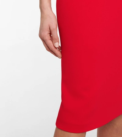 Shop Dolce & Gabbana Cady Midi Dress In Red