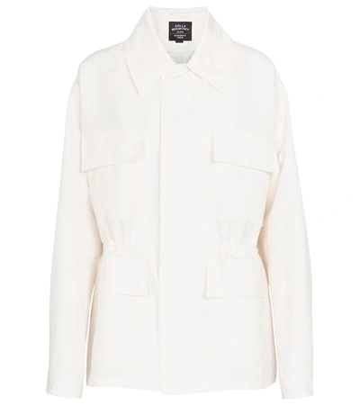 Shop Stella Mccartney Cotton And Linen-blend Jacket In White