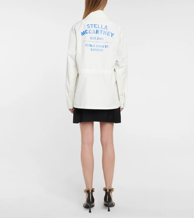 Shop Stella Mccartney Cotton And Linen-blend Jacket In White