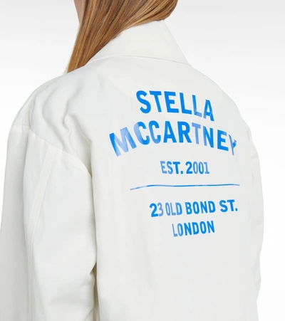 Shop Stella Mccartney Cotton And Linen-blend Jacket In White