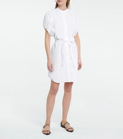 Shop Stella Mccartney Anastasia Cotton Shirt Minidress In White