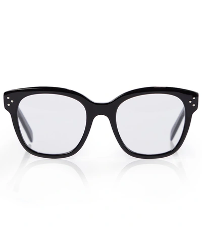 Shop Celine Square Glasses In Black