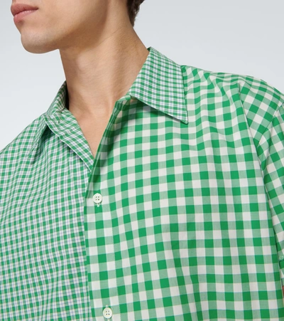 Shop Erl Hybrid Poplin Shirt In Green