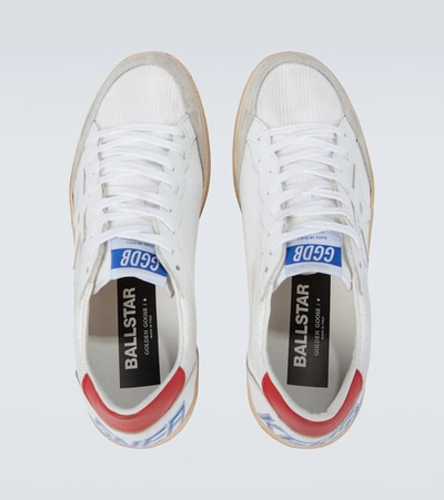 Shop Golden Goose Ball Star Net Sneakers In White