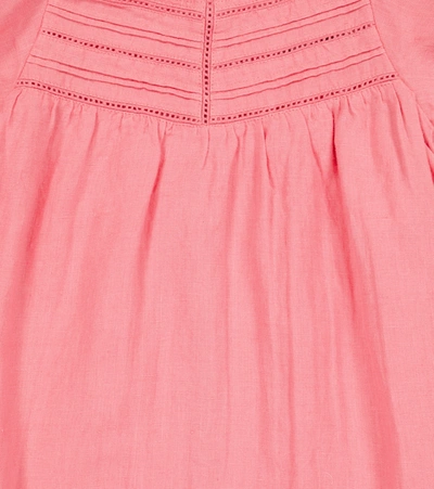 Shop Tartine Et Chocolat Linen Dress In Pink