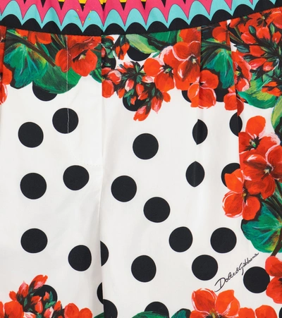 Shop Dolce & Gabbana Printed Cotton Poplin Shorts In Multicoloured
