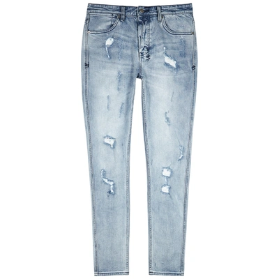 Shop Ksubi Van Winkle Distressed Skinny Jeans In Denim