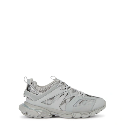 Shop Balenciaga Track Grey Panelled Mesh Sneakers