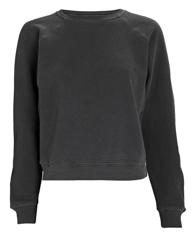 Shop The Great The Shrunken Cotton Sweatshirt In Black