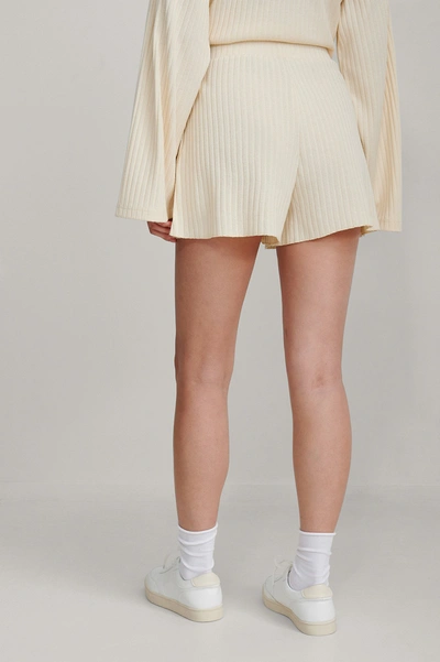 Shop Na-kd Recycled Ribbed Mini Shorts - Beige