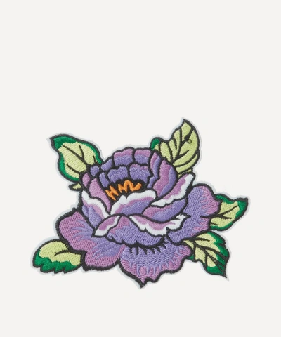 Shop Liberty Embroidered Flower 2 Sticker Patch In Assorted