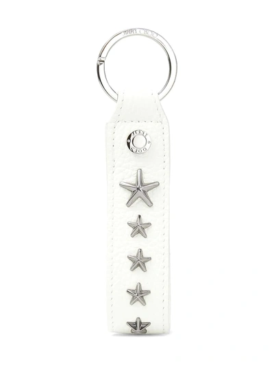 Shop Jimmy Choo Warwick Star-motif Keychain In White