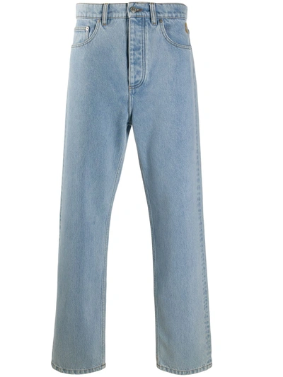 Shop Nanushka Straight-leg Jeans In Blue