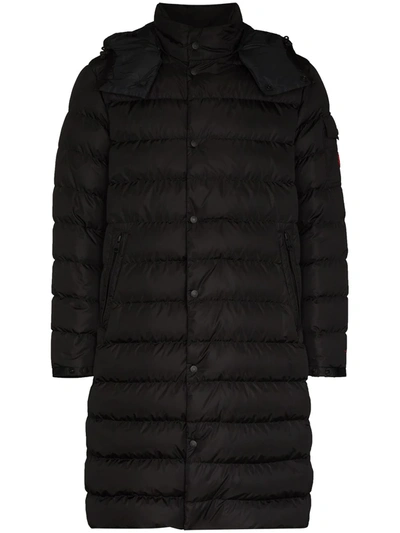 Shop Moncler Nicaise Button-up Padded Coat In Black