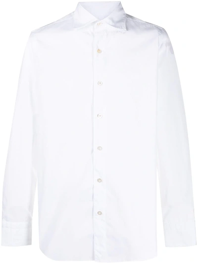 Shop Finamore 1925 Napoli Cutaway-collar Shirt In White