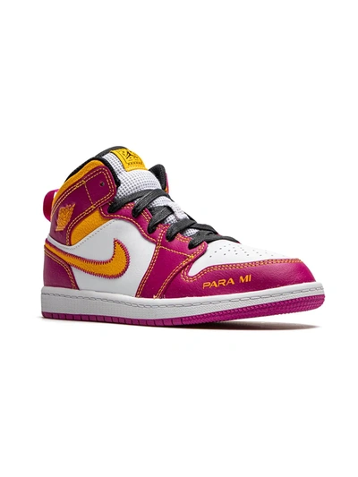 Shop Jordan 1 Mid "day Of The Dead" Sneakers In White